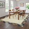 Washable Modern Bordered Plaid Rug Non Slip Low Pile Rug Soft Throw Floor Cover Foldable Indoor Carpet for Living Room Bedroom Playroom Nursery - 3 of 4