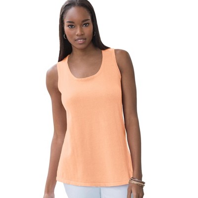 Jessica London Women's Plus Size Scoop-Neck Sweater Tank