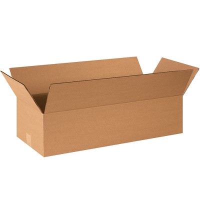 The Packaging Wholesalers Flat Corrugated Boxes 24" x 10" x 6" Kraft 25/Bundle BS241006