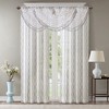 Diamond Sheer Embroidered Waterfall Valance White/Grey 38x46in - 4 of 4