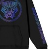 Marvel's Avengers Classic Black Panther Dyed Tribal Logo Long Sleeve Black Adult Hooded Sweatshirt-6XL - 3 of 4