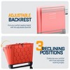 Folding Reclining Stadium Seat with Multiple Pockets, Anti-Slip Bottom, Bleacher Hooks, Adjustable Height - 3 of 4