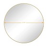 CAVINAS 42 Inch Round Bathroom Mirror,Modern Metal Frame Vanity Mirror,Wall Mirror with Anti-Fog Coating,Bathroom and Living Room Decor,Gold - 4 of 4