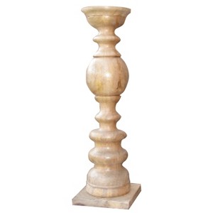 HomeRoots 29" Natural Floor Solid Wood Candle Holder - 1 of 4