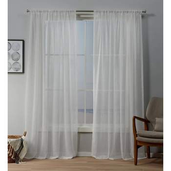 Itaji Rod Pocket Sheer Window Curtain Panels - Exclusive Home : Target