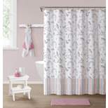 Kate Aurora Montauk Accents Complete 5 Piece Juvi Unicorns Themed Fabric Shower Curtain Bathroom Set
