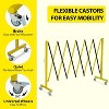 Metal Expandable Barricade，Retractable Traffic Fence With Casters, Portable Barricade Gate for Construction Area, Traffic Control, Cordon - 3 of 4