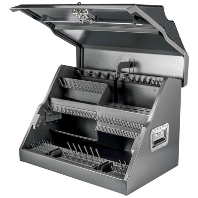 Powerbuilt 26 Inch Rapid Box Portable Slant Front Tool Box - Gray