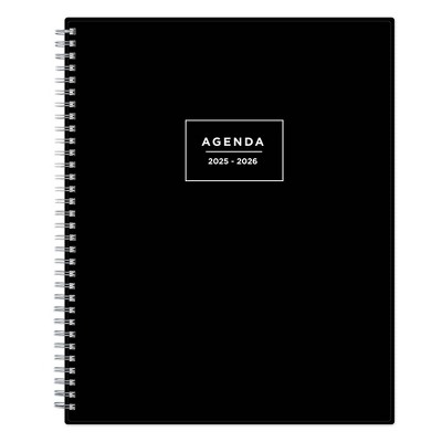 Blue Sky Weekly/Monthly Wirebound Planner 8.5"x11" Solid Black
