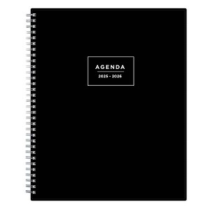 Blue Sky Weekly/Monthly Wirebound Planner 8.5"x11" Solid Black - 1 of 4