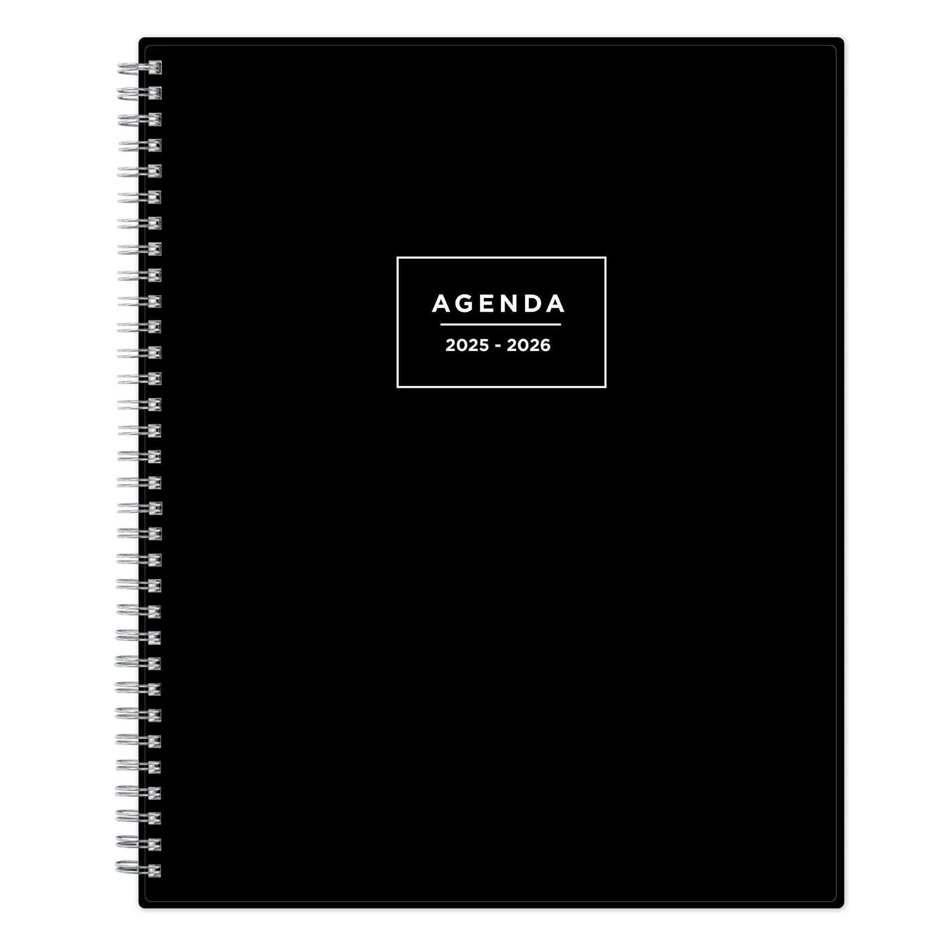 Blue Sky 8.5"x11" 2025-2026 Weekly/Monthly Wirebound Planner Solid Black