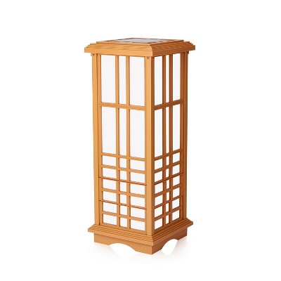 24.5" Solar Zen Outdoor Lantern Amber/White Light - Techko Maid