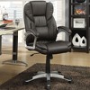 TiramisuBest Dark Brown and Silver Swivel Office Chair with Armrest, Modular Sectional Sofa with Storage, Sideboard Buffet Style Design for - 2 of 4