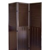 Gulches 70" Tall 3-Panel Screen / Room Divider "Shutter Door" with Espresso finish - 2 of 4
