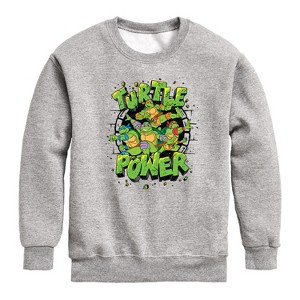 Boys' - Teenage Mutant Ninja Turtles - Turtle Power New Graphic Long Sleeve Fleece Sweatshirt - 1 of 4