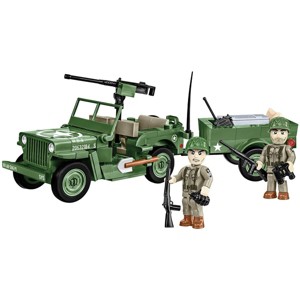 COBI Historical Collection WWII JEEP Willys MB Vehicle with Trailer - 1 of 4