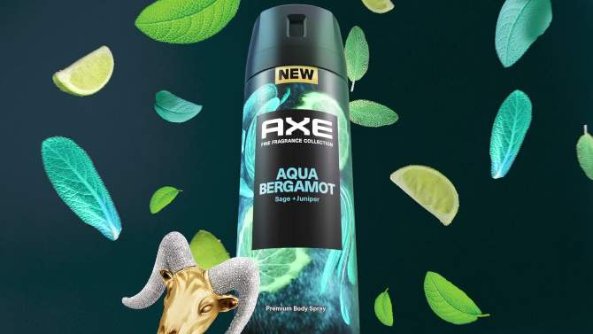 Axe Aqua Bergamot 72-Hour Aluminum-Free Premium Body Spray - Sage + Juniper - 4oz, 2 of 10, play video