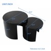 GlasFlength Coffee Tables, Minimalist Nesting Coffee Tables, Perfect for Modern Spaces, Beige, 29.4"*18.9"*15.1" - 4 of 4