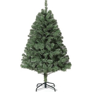 Artificial Spruce Christmas Tree, Premium PVC Hinged Holiday Tree with Sturdy Metal Base, Collapsible Stand for Home, Indoor/Outdoor Use - 1 of 4