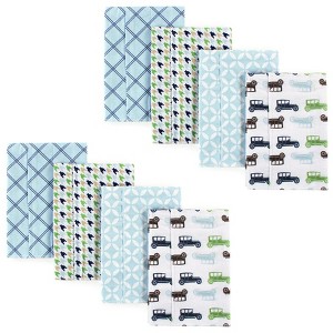 Hudson Baby Infant Boy Cotton Flannel Burp Cloths 8pk, Antique Cars, One Size - 1 of 1