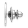 Black Bow Jewelry Rhodium Plated Sterling Silver Polished Oval Lapel or Tie Pin, 17x11mm - 2 of 4