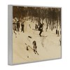 Stupell Industries Vintage Ski Slopes Winter Athletes Sepia Tone Photography Black Framed Giclee Art - 3 of 4