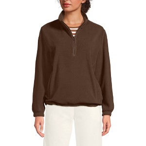 Lands' End Women's Anyweather RainDefense Fleece Quarter Zip Pullover - 1 of 4