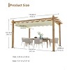 Aluminum Pergola w/ Retractable Canopy - Heavy-Duty UV-Resistant for Deck, Backyard - 2 of 4