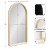 Kate & Laurel All Things Decor 20"X36" Talma Arched Wall Mirror Natural - 2 of 4