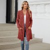 Coolmee Women's Cardigan Long Sleeve Open Front Cardigan Casual Lightweight Long Cardigans Loose Knit Outwear with Pockets - 3 of 4