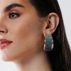 SOHI Women's Fuchsia Pink The Glacier Hoop Earrings - 3 of 4