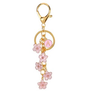 Unique Bargains  Metal Small Beautiful Personalized Flower Keychain for Handbag Purse - 1 of 4