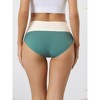 Allegra K Women's High Waist Cotton Comfortable Stretch Soft Tummy Control Briefs 2 Packs - 2 of 4