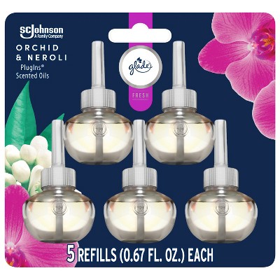 Glade PlugIns Scented Oil Air Freshener - Orchid & Neroli - 3.35oz/5pk