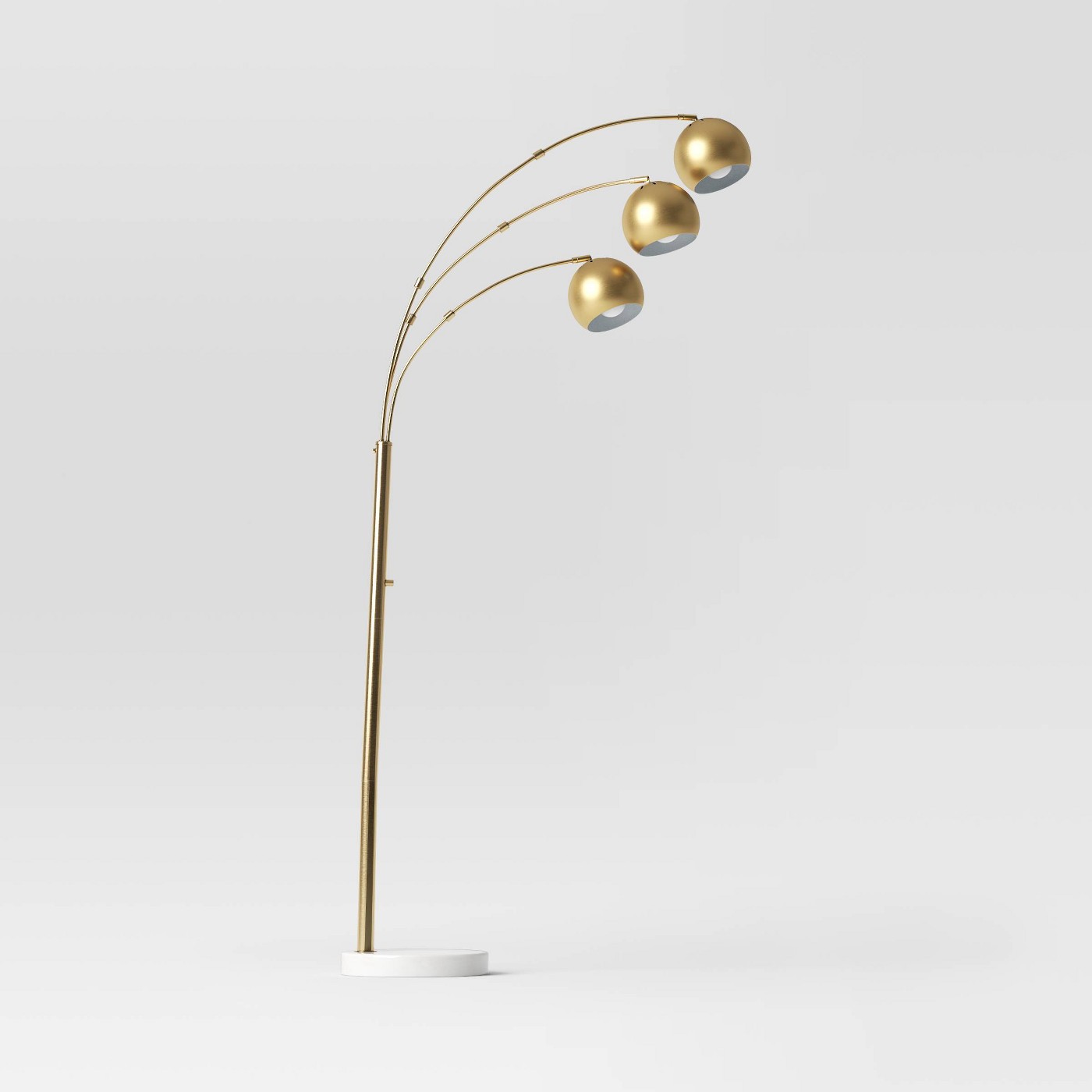 75.5"x29.5" Span 3-Head Metal Globe Floor Lamp Brass by Threshold
