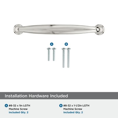 Polished Nickel 5" Modern Cabinet Drawer Pull