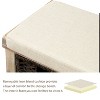 NicBex Storage Bench Modern Wooden Shoe Bench with 3 Rattan Drawers and Removable Linen Cushion for Mudroom, Entryway - 3 of 4