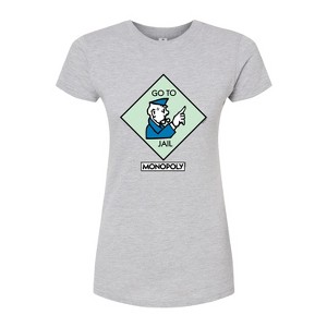 Women's - Monopoly - Go To Jail Square Fitted Graphic T-Shirt - 1 of 2