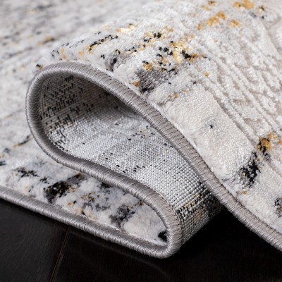 Amelia Grey Ivory Hand-knotted Washable Square Area Rug