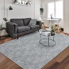Solid Contemporary Washable Rug - Stain Resistant Non-Slip Low Pile Farmhouse Rug for Bedroom, Nursery, Dining Room Office - 3 of 4