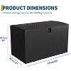 120 Gallon Large Resin Deck Box, Weatherproof Outdoor Storage Bin with Lid and Side Handles for Garden Accessories, Patio Cushions, Backyard box - 2 of 3