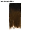 Unique Bargains Women's Straight Long Hair Hair Extensions High Temperature Fiber Gradient Brown 1 Pc - 3 of 3