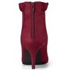 Allegra K Women's Pointed Toe Stiletto Heel Ruffle Ankle Boots - 4 of 4
