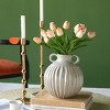 ChicFurnit Decorative Vases Elegant Flower Vase Florero Ceramic Vase Tabletop Vase Modern Vase for Living Room Decor, Gray, 9.1"*9.1"*9.8" - 4 of 4