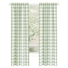Kate Aurora Modern Farmhouse 2 Piece Large Buffalo Plaid Check Rod Pocket Curtains - 2 of 3
