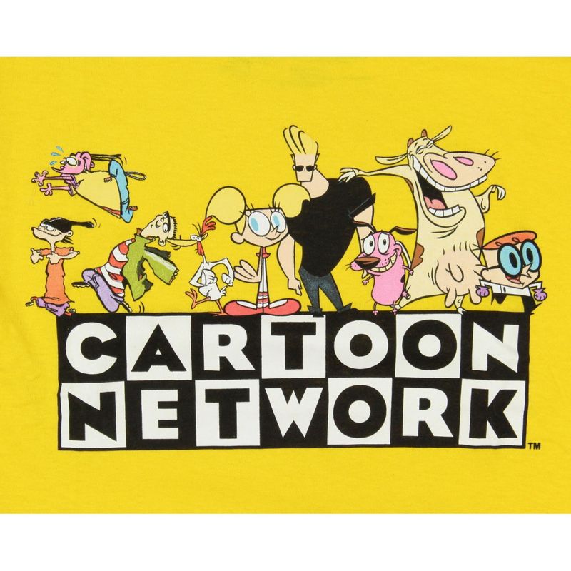Cartoon Network Mens' Throwback Logo With Characters Graphic Print T-Shirt, 2 of 4