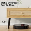 Lirago Mid-Century Modern Wooden 2-Tier Coffee Table with Rattan Drawer-Compact Storage Solution for Living Room-Natural - 2 of 4