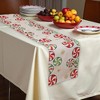 Unique Bargains Christmas Table Runner Red Green White 72"x13" 1 Pcs - 2 of 4