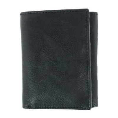 Ctm Men's American Bison Leather Rfid Trifold Wallet : Target