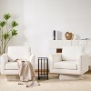 Vynxaria Set of 2 Beige 30" Wide Teddy Velvet Swivel Accent Chair - Cozy Round Armchair - 2 of 4